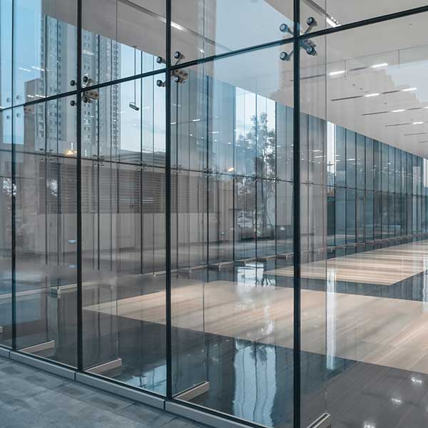 Open area in front of the building