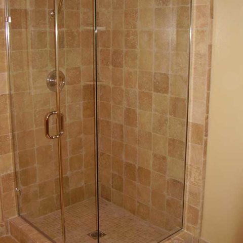 semi frameless door and two panels
